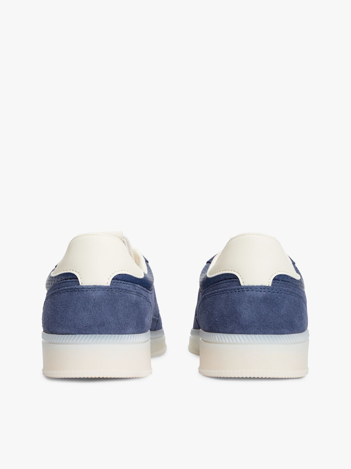 The Greenwich Metallic Logo Suede Trainers — Blue