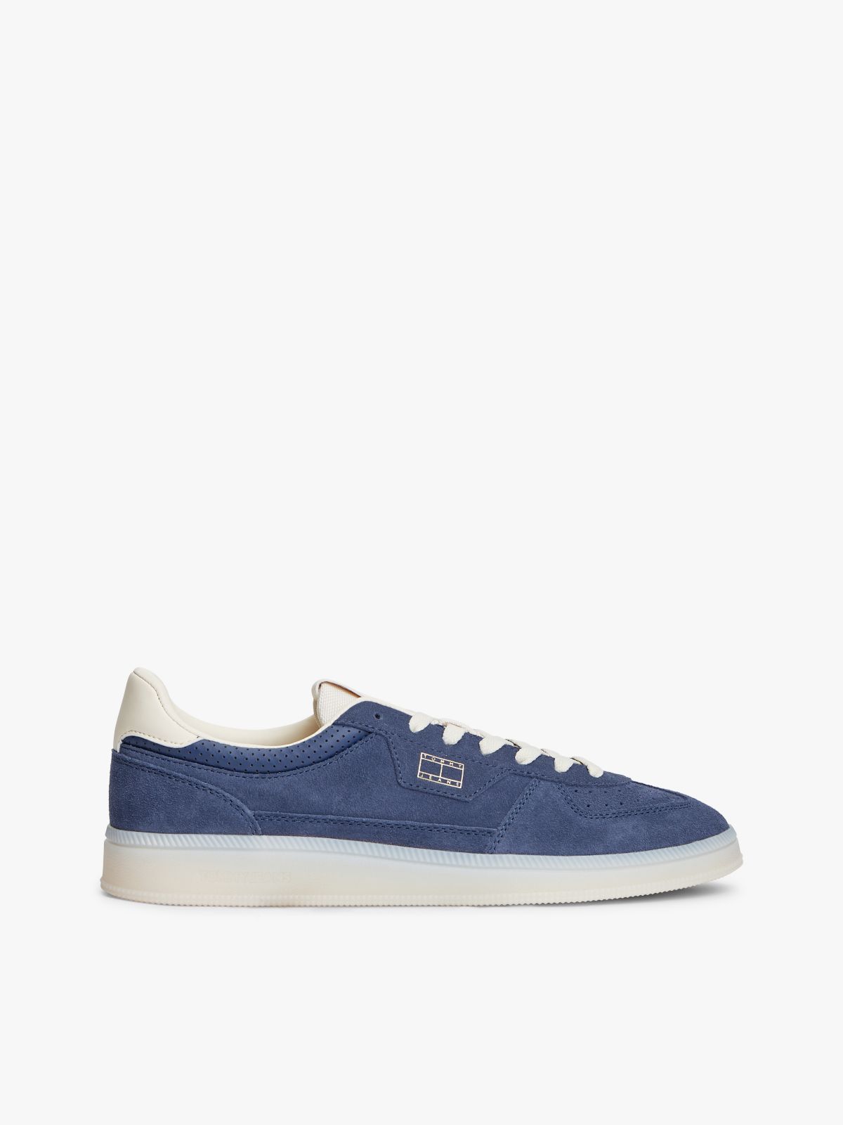 The Greenwich Metallic Logo Suede Trainers — Blue