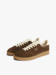 The Greenwich Metallic Logo Suede Trainers — Brown 2