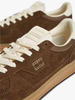 The Greenwich Metallic Logo Suede Trainers — Brown 6