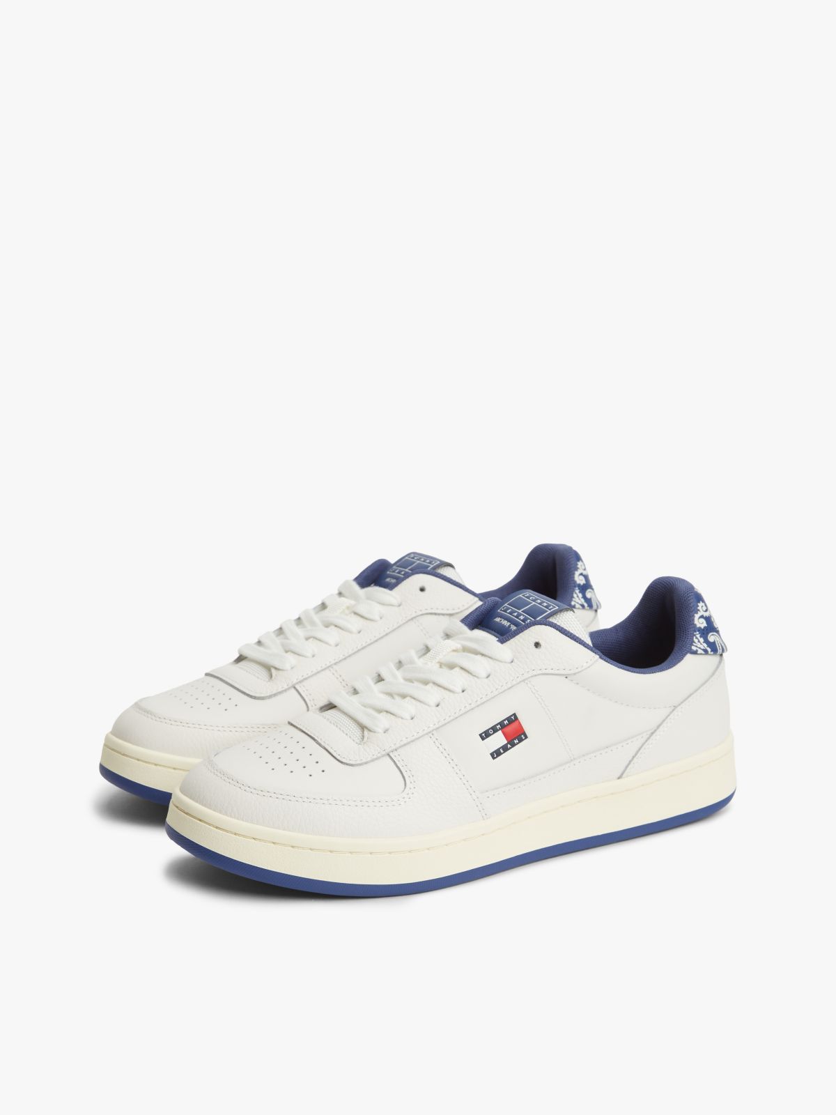 Leather Bandana Print Archive Court Trainers — Multi