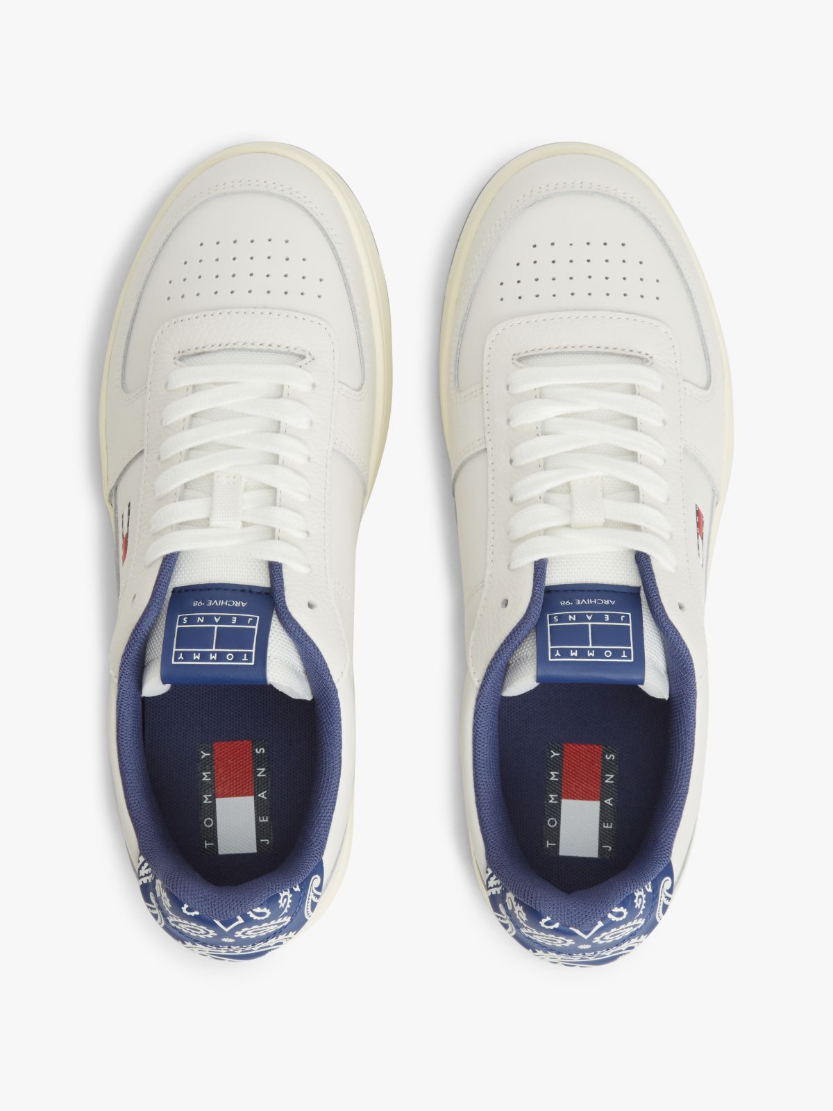 Leather Bandana Print Archive Court Trainers — Multi