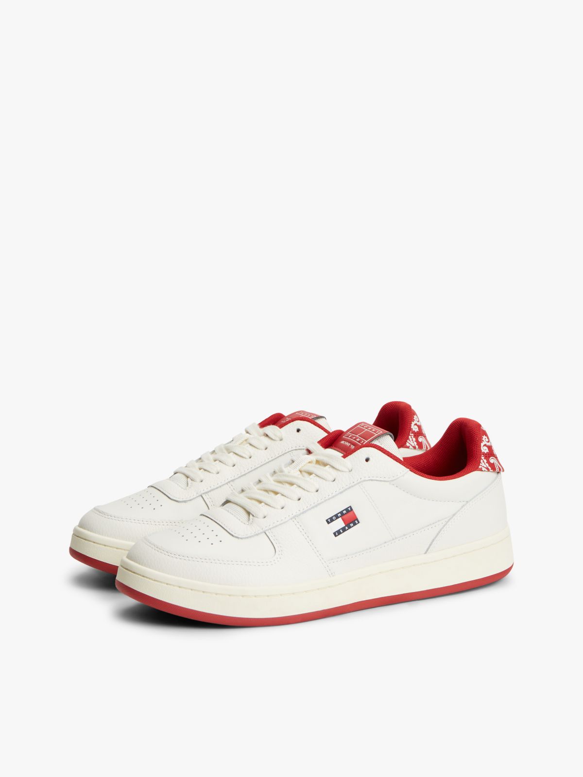 Leather Bandana Print Archive Court Trainers — Multi