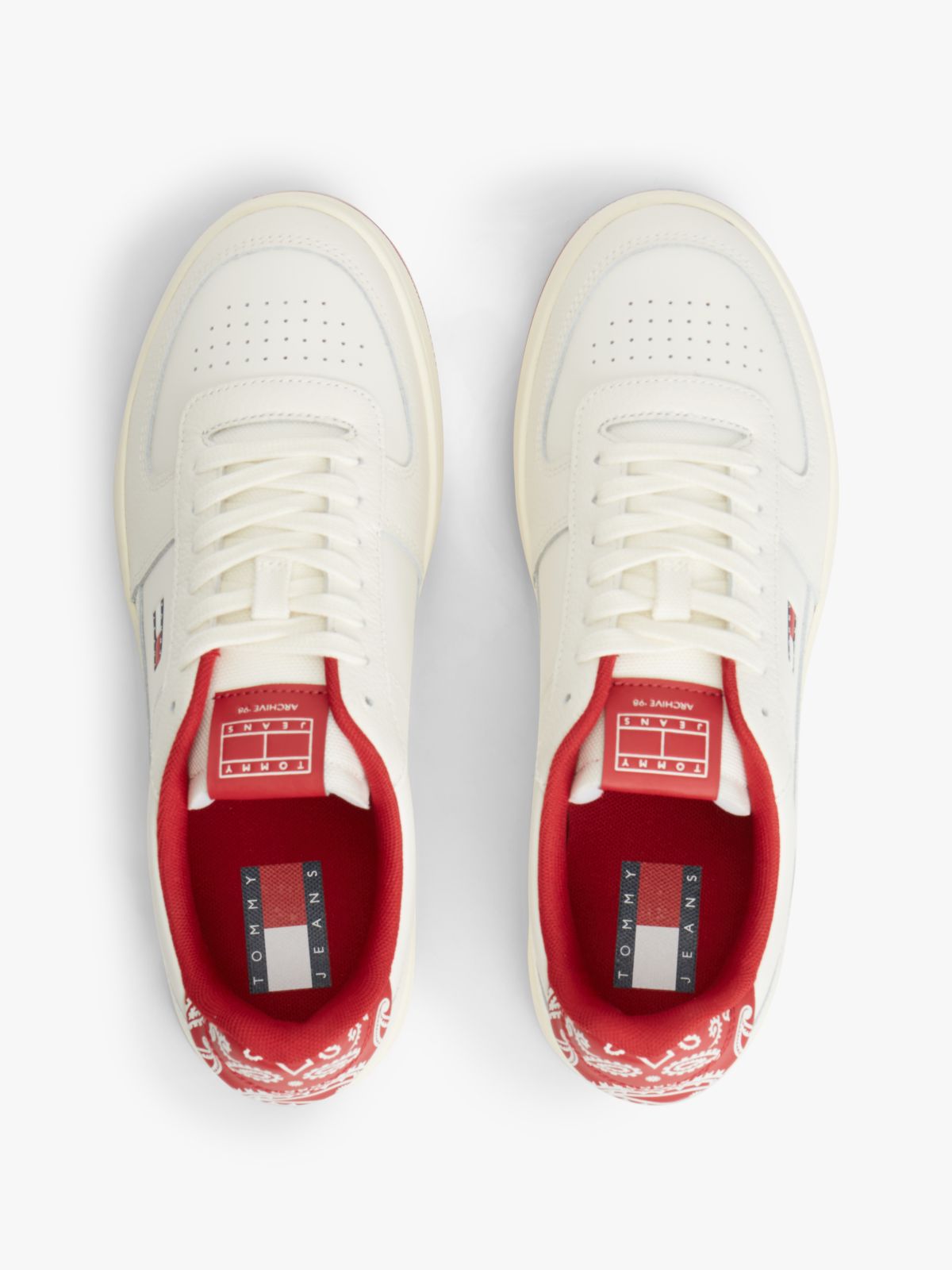 Leather Bandana Print Archive Court Trainers — Multi