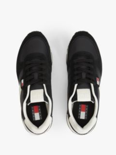 Suede Mixed Texture Trainers — Black 3