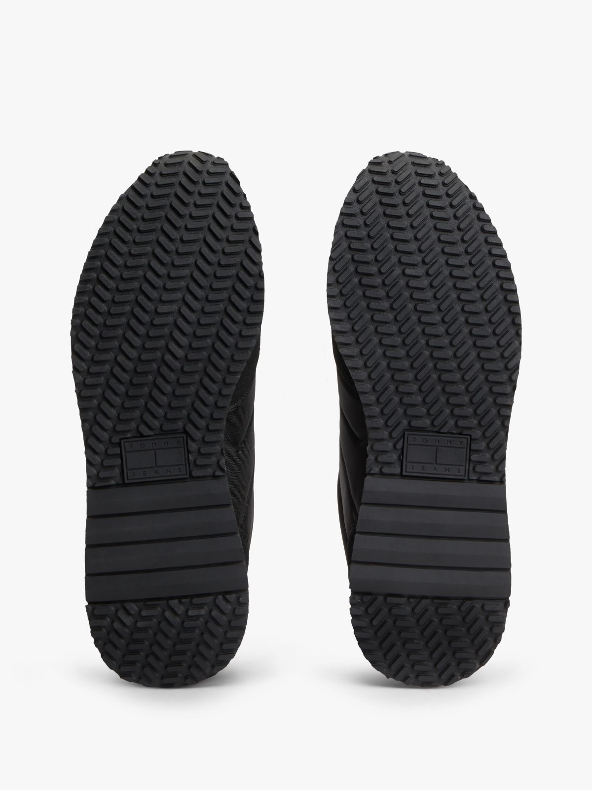 Suede Mixed Texture Trainers — Black