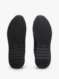 Suede Mixed Texture Trainers — Black 5