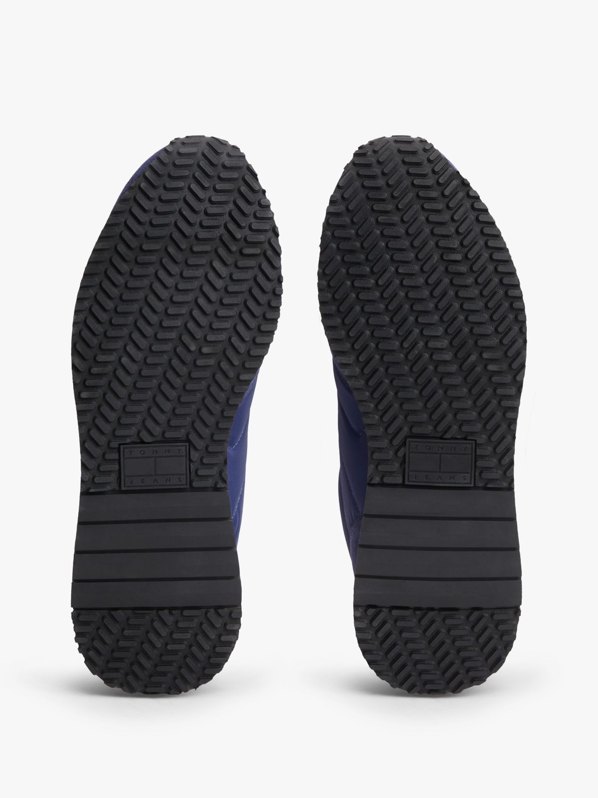 Suede Mixed Texture Trainers — Blue