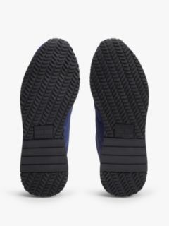 Suede Mixed Texture Trainers — Blue 5