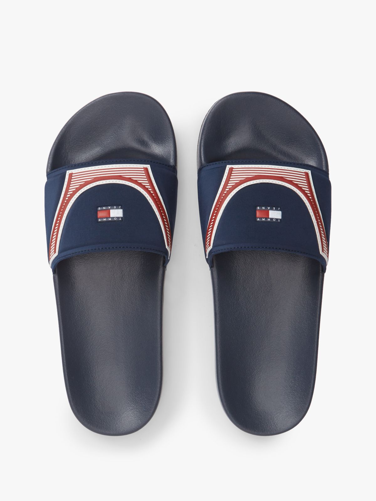 Logo Strap Pool Slides — Blue