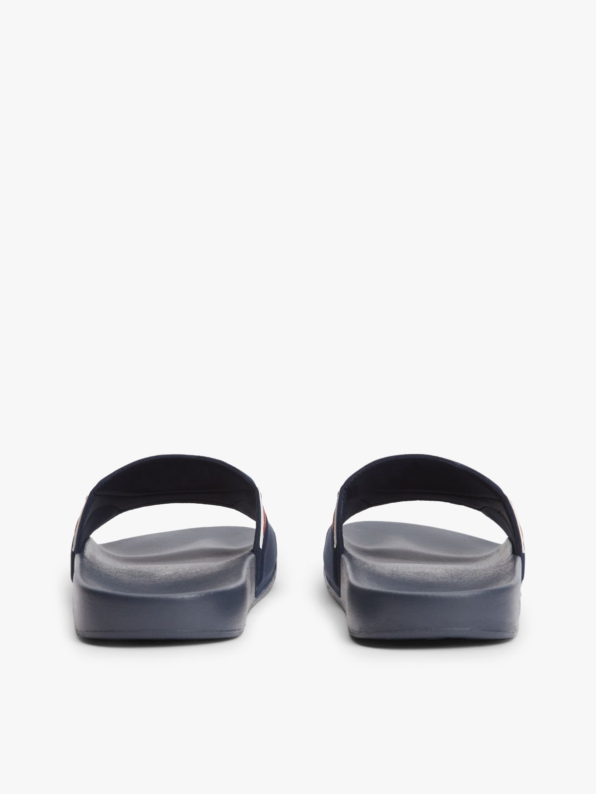 Logo Strap Pool Slides — Blue