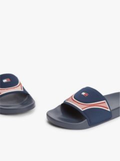 Logo Strap Pool Slides — Blue 6