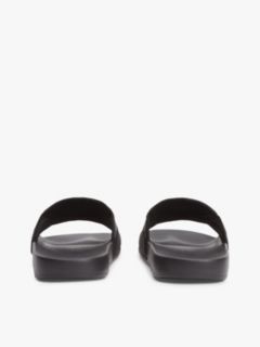 Logo Strap Pool Slides — Black 4
