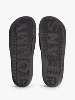 Logo Strap Pool Slides — Black 5