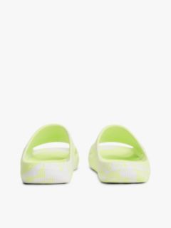 Embossed Fine Cleat Cutout Marbled Slides — Green 4