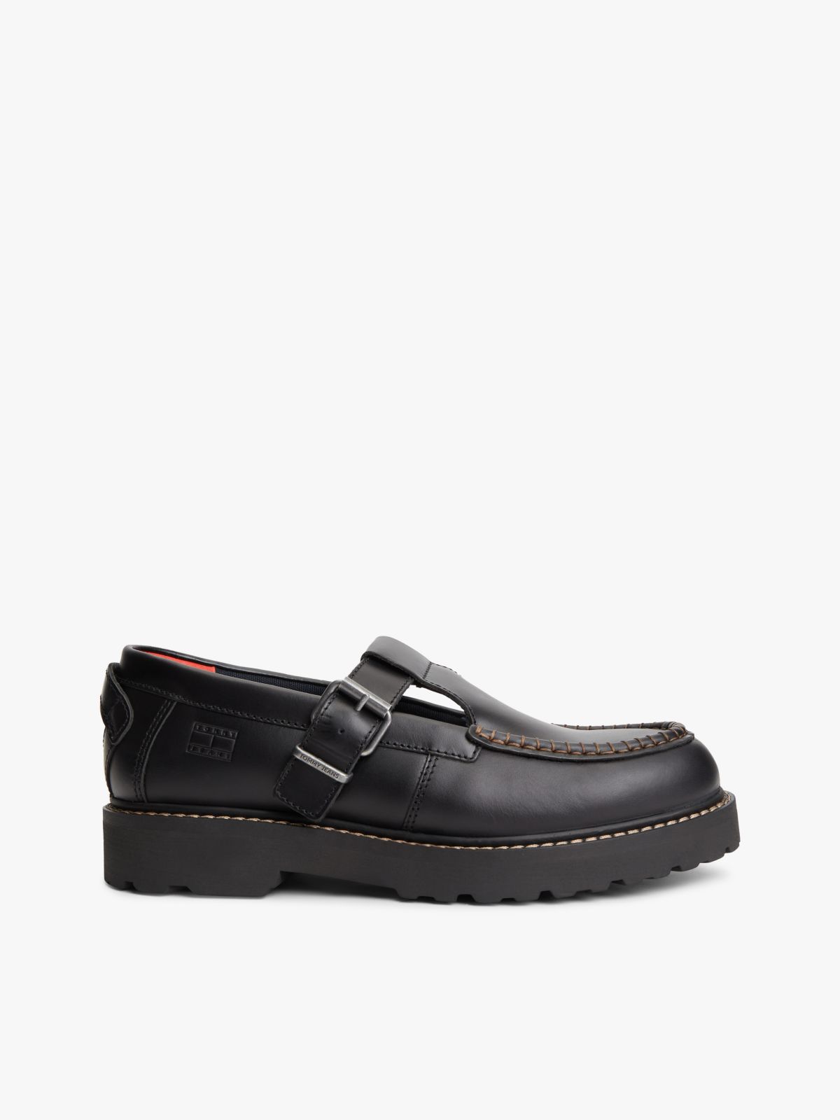 Archive Leather Cleat T-Bar Shoes — Black