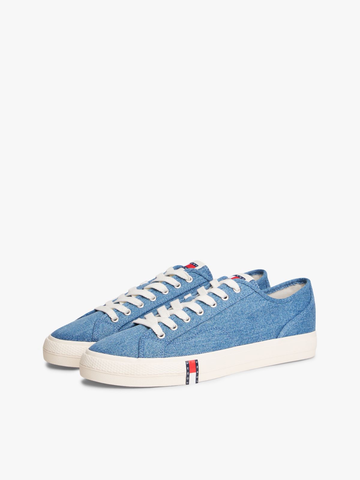 Archive Flag Stripe Denim Trainers — Blue