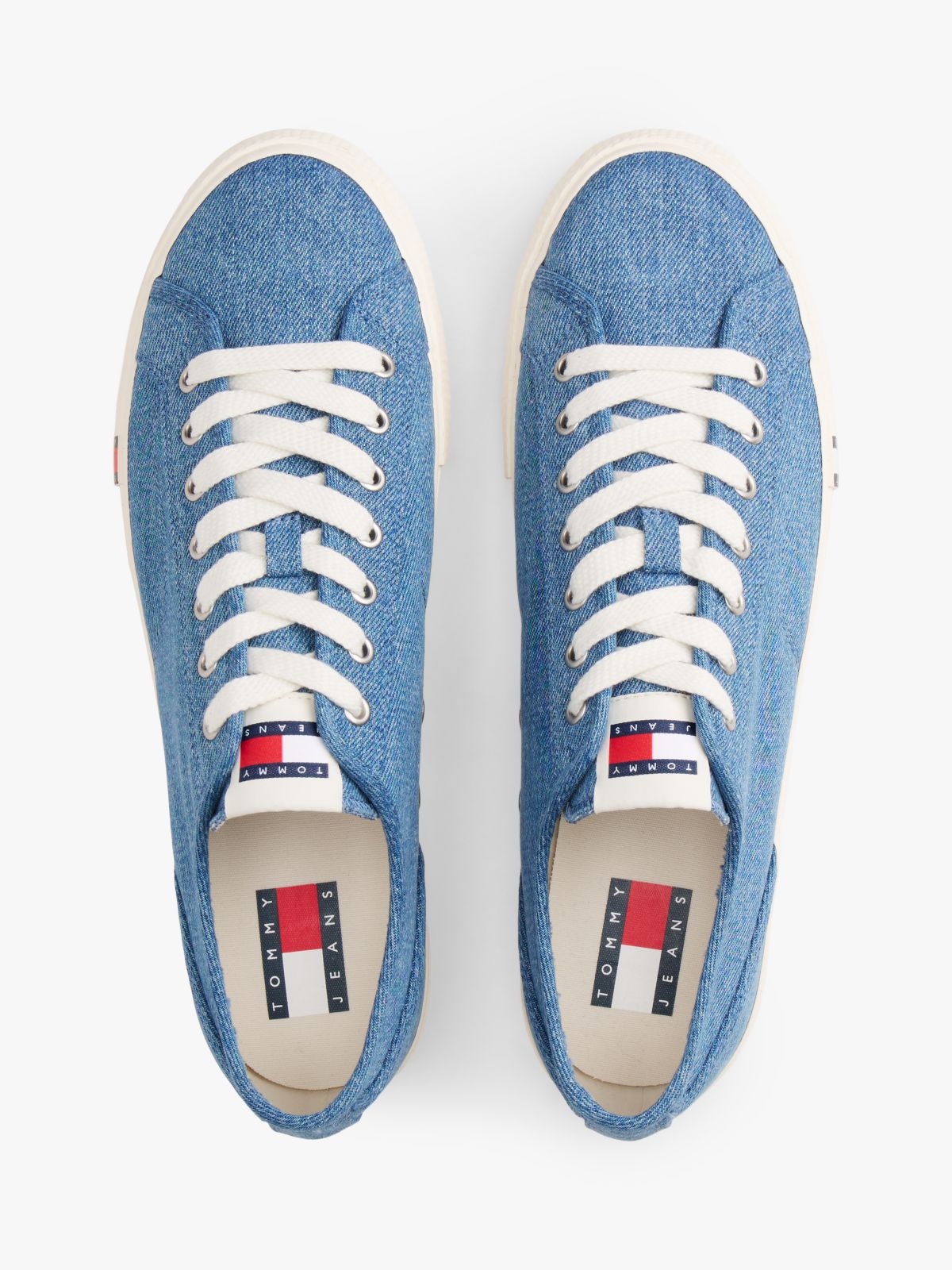 Archive Flag Stripe Denim Trainers — Blue