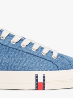 Archive Flag Stripe Denim Trainers — Blue 6