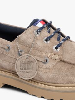 Archive Cleat Textured Suede Boat Shoes — Beige 6