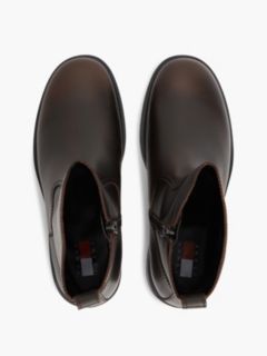 Leather Biker Boots — Brown 3