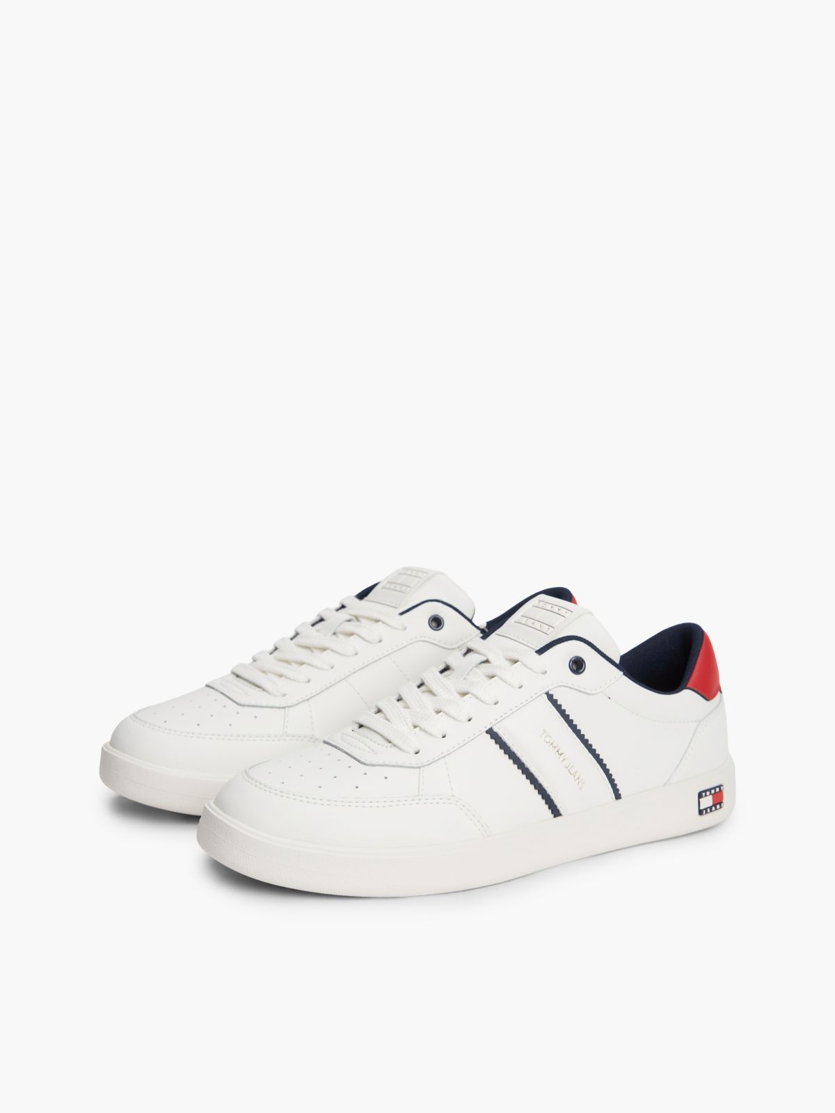 Lightweight Court Trainers With Leather — Blue