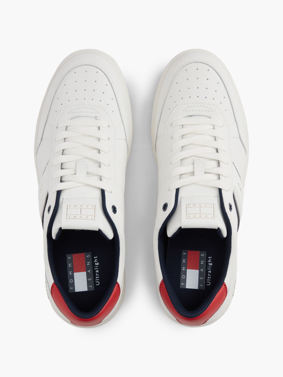 Lightweight Court Trainers With Leather — Blue