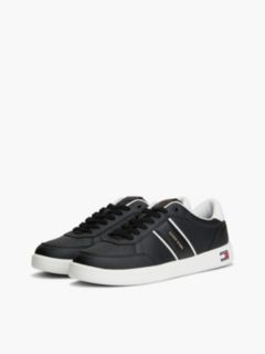 Lightweight Court Trainers With Leather — Black 2