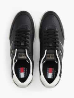 Lightweight Court Trainers With Leather — Black 3