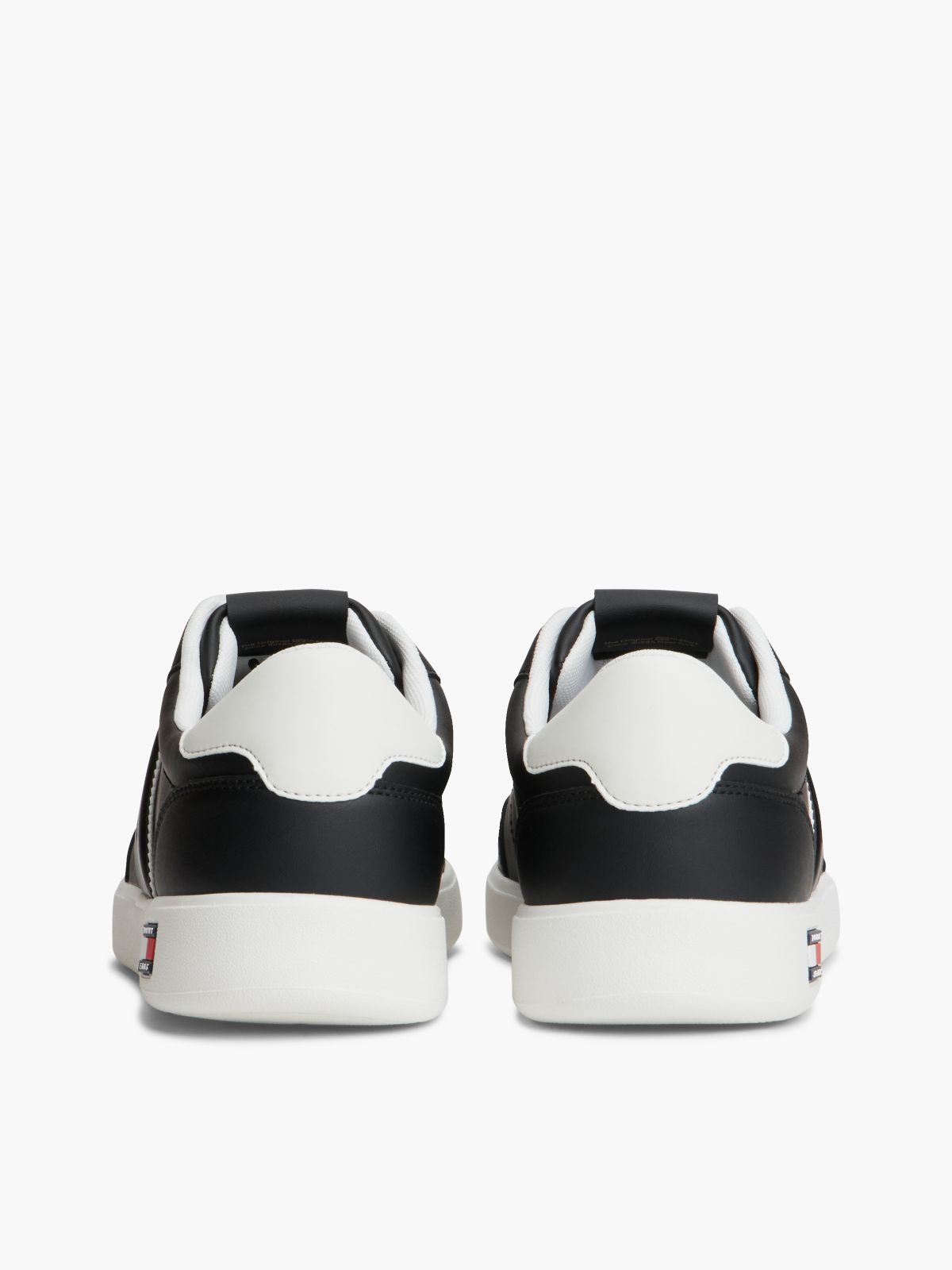 Lightweight Court Trainers With Leather — Black