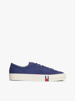 blue canvas archive runner trainers for men tommy jeans