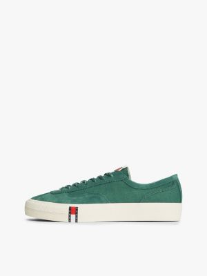 green canvas archive runner trainers for men tommy jeans