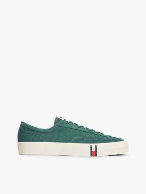 green canvas archive runner trainers for men tommy jeans