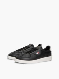 The Greenwich Logo Trainers With Leather — Black 2
