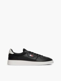 The Greenwich Logo Trainers With Leather — Black 1