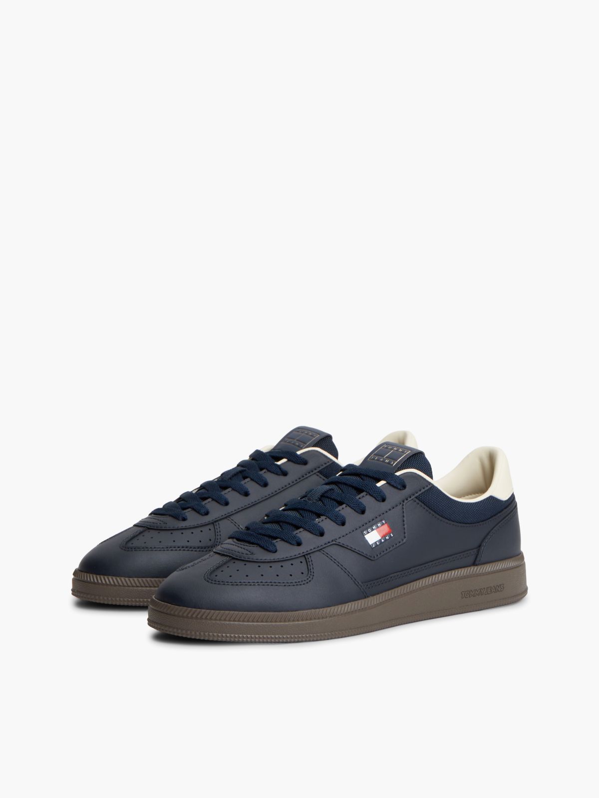 The Greenwich Logo Trainers With Leather — Blue