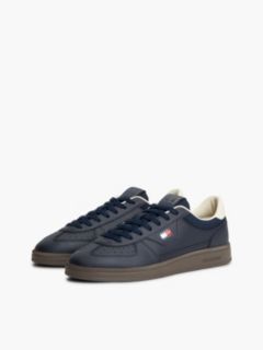 The Greenwich Logo Trainers With Leather — Blue 2