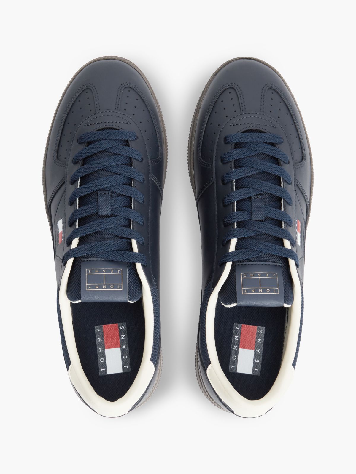 The Greenwich Logo Trainers With Leather — Blue