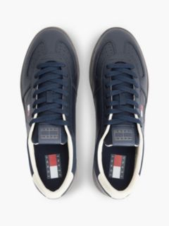 The Greenwich Logo Trainers With Leather — Blue 3