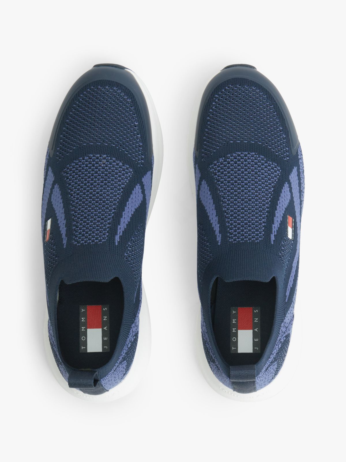 Logo Knit Pull-On Trainers — Blue