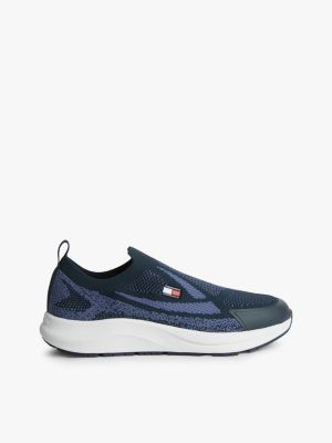 blue logo knit pull-on trainers for men tommy jeans