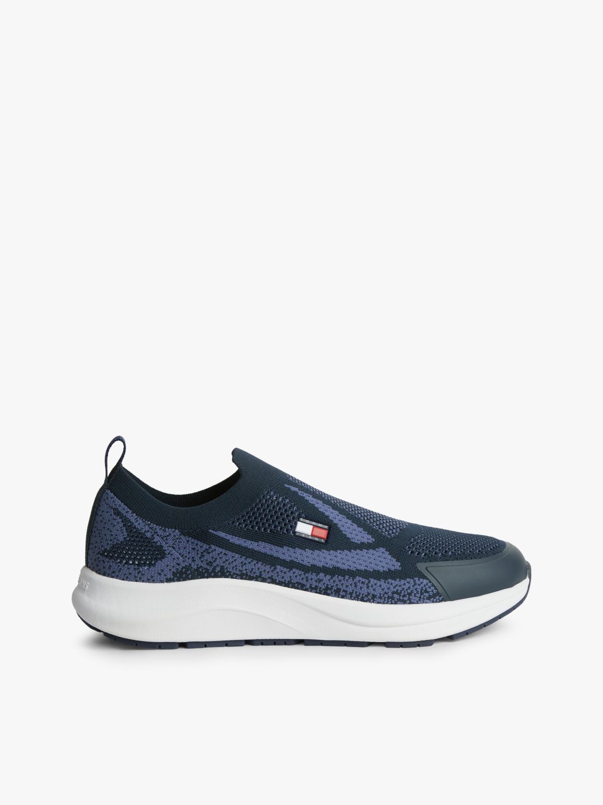 Logo Knit Pull-On Trainers — Blue