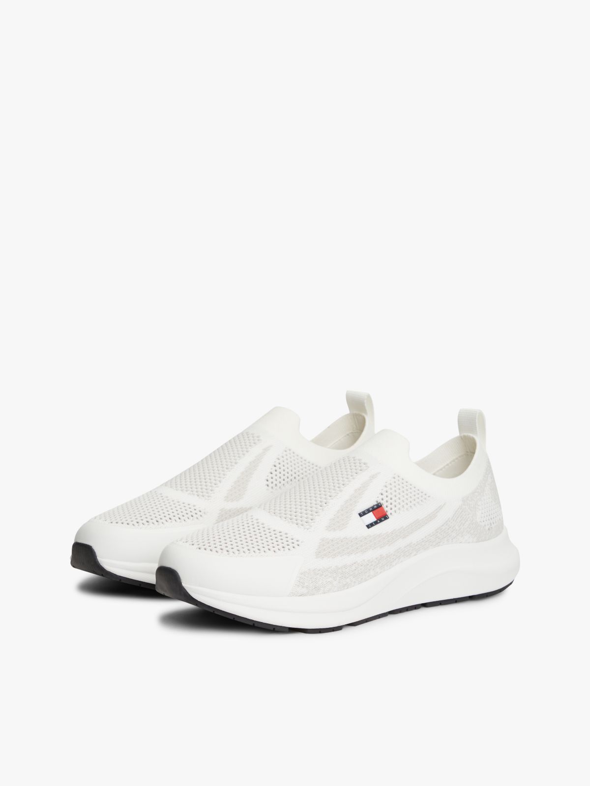 Logo Knit Pull-On Trainers — White