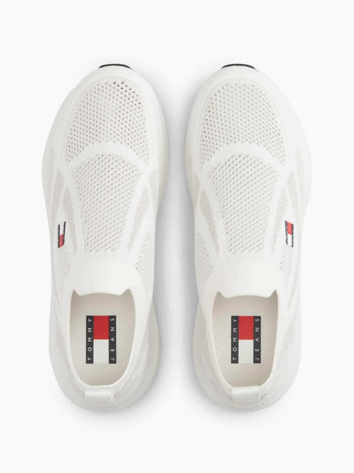 Logo Knit Pull-On Trainers — White