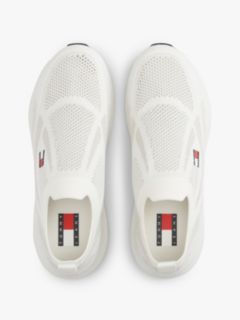 Logo Knit Pull-On Trainers — White 3