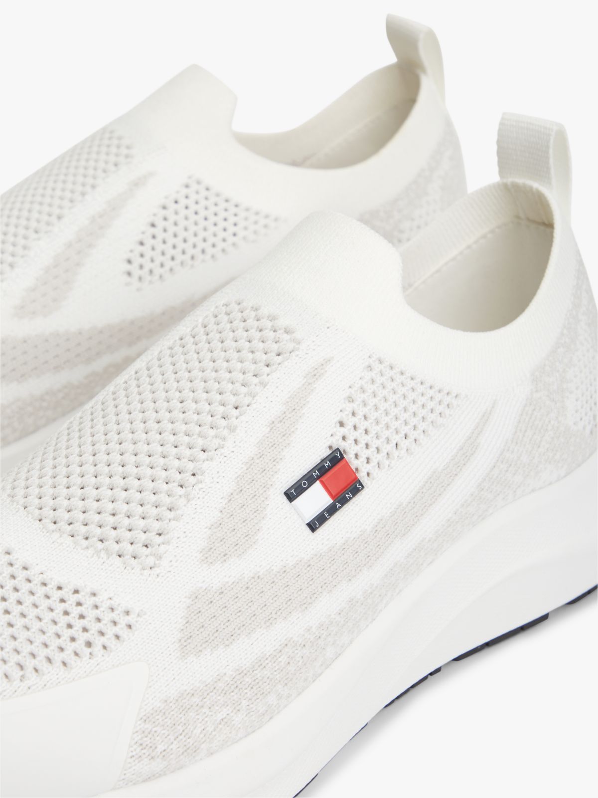 Logo Knit Pull-On Trainers — White