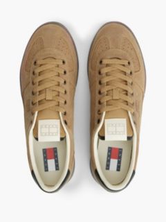 The Greenwich Logo Suede Court Trainers — Beige 3