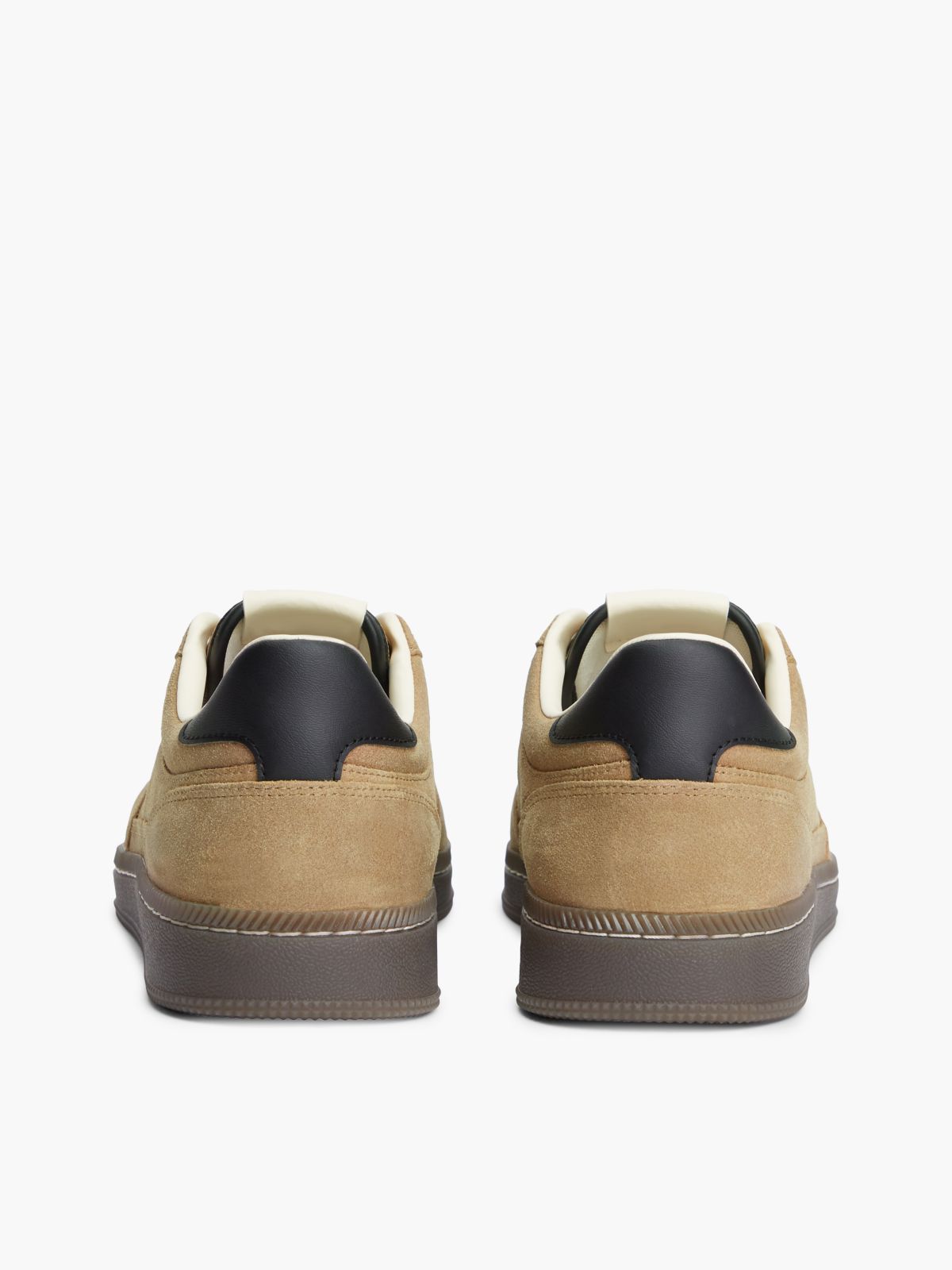 The Greenwich Logo Suede Court Trainers — Beige