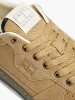 The Greenwich Logo Suede Court Trainers — Beige 6