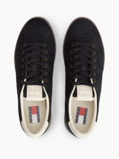 The Greenwich Logo Suede Court Trainers — Black 3